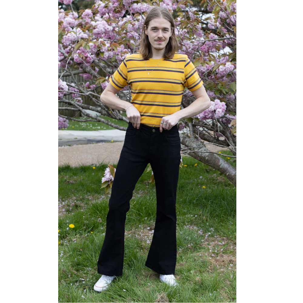 Run & Fly - Stretch Denim Bell Bottom Jean évasé - Noir